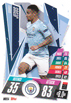 Gabriel Jesus Manchester City 2020/21 Topps Match Attax CL #MCI14